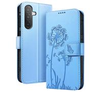 Zanaé Wallet Case for Galaxy A26 Design Flowers Butterfly, Light blue