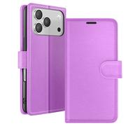 Zanaé Wallet Case for iPhone 17 Pro with Stand Tab, Purple