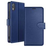 Zanaé Wallet Case for iPhone XR with Stand Function Tab, Dark Blue