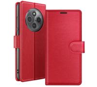 Zanaé Wallet Case for Xiaomi Redmi 14C and Poco C75 with Stand Function, Red