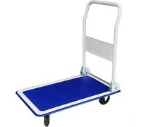 Zanbeel 150Kg heavy-duty folding trolley with flat platform, ergonomic handle & strong wheels. Ideal for warehouse, delivery, office, and heavy item transport. Foldable for easy storage.