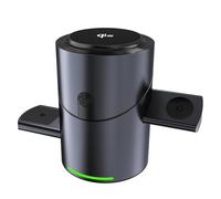 Zanbeel 3 in 1 Wireless Charging Station with Touch Rotation,Charger Stand with Magnet for Apple Devices,15W Foldable Wireless Charger Stand for iPhone 17 16 15 14 13 12 & Apple Watch & Airpods,Black