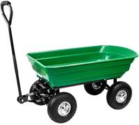 Zanbeel 300kg Heavy Duty Garden Trolley - Tilt Steering Axle Dump Cart with 4 Pneumatic Tyres, Tipping Wheelbarrow Wagon for Gardening & Outdoor Transport