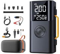 Zanbeel Car Jump Starter with Air Pump & Blower, Portable Power Bank,1800A Peak Battery Booster,Digital Display,LED Emergency Light,USB-C Fast Charging (12000,mah, 1)