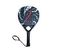 ZANBEEL Professional Padel Tennis Racket, Carbon Frame with EVA Core, Lightweight 350g, Standard Size Paddle with Anti-Slip Grip & Carrying Case (Black & White)