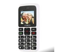 Zanco Big Button Mobile Phone Large Clear Text Simple Basic Easy To Use OAP SOS (WHITE)
