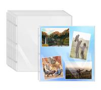 Zandfelo 100 Pcs 12x12 Inch Scrapbook Refill Pages, Clear Sheet Protectors Fit 3 Ring Binder & 12 x 12 Photo Album, Heavyweight Plastic Page Protectors,Protective Sleeves