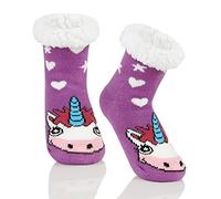 Zando Funny Slouch Socks Kids Slipper Socks - Unicorn 8-12Years