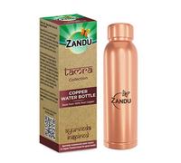 Zandu Copper Bottle (950ml): 100% Pure BPA-Free Water Bottle | Copper-Infused Water | Leak Proof | Office Use | Boosts Immunity | Supports Digestive & Liver Health | Ayurveda Inspired
