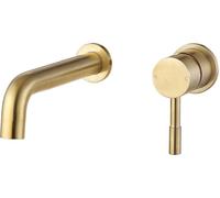 Zanelli Wall Mounted Basin Mixer Brushed Brass Aquarius Gold One Size