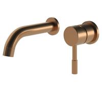 Zanelli Wall Mounted Basin Mixer Tap Brushed Bronze Aquarius Bronze One Size