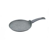 Zanetti - Duracemetra Crepe Pan 20 cm Aluminium, Non-Stick Pan for High Thickness Forged Crepes, Stone Effect and Soft Touch Handle, for Any Hob Including Induction