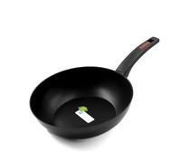 Zanetti Evolution Induction Wok Diameter 28 cm, Wok Pan with Non-Stick Base, High Thickness, Wok with Comfortable Handle, Black