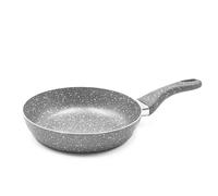 Zanetti Pietra RARA Non-Stick Frying Pan with Aluminium Soft Touch Handle, High Resistance, 28 cm Diameter, Grey, Made in Italy