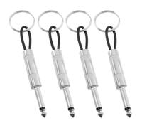 Zangc MarshallKey Holder Silver Leather Plug ABS Zinc Alloy Material Amp Key Holder for Wall-Mounted Keychain Kit Guitar Key Holder,Key Hanger and Home Office Recording Studio Rehearsal Space 4PCS