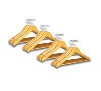 ZANGCO Premium Wooden Hangers - Solid Wood, Non-Slip Notches, 360° Swivel Hook - Ideal for Suits, Coats, Shirts, and Dresses - Elegant and Durable Closet Organization (40)
