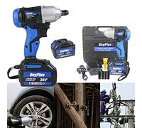 ZanGe Cordless 460Nm Impact Wrench 2 Speed,Forward Reverse Setting +6000mHA Battery +Carry Case+ Alloy Wheel 1/2" Drive Deep Impact Kit for Wheel Nut Spare Tyre Repair