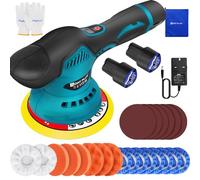 ZanGe Cordless Buffer Polisher, 2000mAh 12V Battery Powered Buffer Polishers Kit with 8 Variable Speed, 2800-5500RPM Brushless Polisher for Car Detailing, for Car, Boat, Wall, Floor, DIY