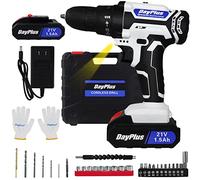 ZanGe Cordless Drill, 21v Lady's Home Repairing Tool Kit w/Li-ion Battery and Charger, Mini Lightweight Professional Home Power Drill, 25+1 Position, LED Light and 29pcs Accessories