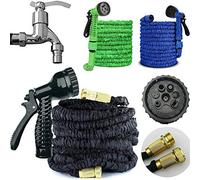 ZanGe Garden Hose Pipe 75FT Garden Hose Expanding Flexible Magic Hosepipes with Watering Gun, Flexible Water Hosepipe Expandable Hosepipe Anti-Leakage Magic Professional Garden Hose - Black