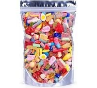ZANGOC Vegan Sweets - Vegetarian Pick and Mix Bulk Pouch | Retro Gummy Non Fizzy & Fizzy Sweets |500G Large Vegan Pick n Mix Gluten free Candy Assortment