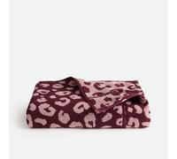 Zani Bouclé Towelling Maxi Bath Sheet Burgundy Leopard