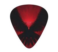 ZANII Red Phoenix 12 Pack Guitar Picks Applicable Music Lover Beginner | 0.46 0.71 0.96mm Thin Medium Heavy Gauges For Bass Electric Acoustic Guitars Ukuleles Practical Strings For Music Lovers
