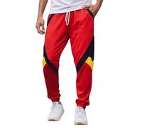 Zanisouta Jogging Bottoms Men's Baggy Trousers Elastic Waist Casual Trousers Drawstring Casual Training Trousers Colour Block Training Trousers Slim Fit Sports Trousers Breathable Slip-On Trousers
