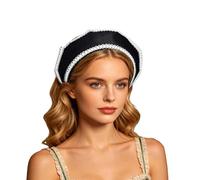 Zanisouta Renaissance Medieval Tudor Queen Headpiece for Women Anne Boleyn Headband Elizabethan Royal Coronet Hood Tiara Hat Headpiece Queen Crown