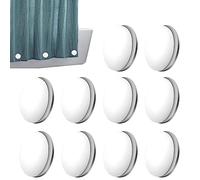 Zankie 1/10 Magnetic Curtain Weights- Covered Heavy Duty No Sew Windproof Shower Curtain Magnets, Avoid Blowing Around, Work For Drapery, Tablecloth, Flag, Outdoor Curtain Liner