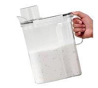 Zankie 2.5L Transparent Laundry Detergent Storage Box With Measuring Cup & Handle- Laundry Washing Up Powder Dispenser Container | Storage Containers For Beans, Flour, Rice