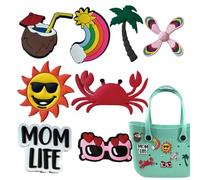 Zankie bog-g bag Accessories cha-rms - 3/6/7/8 Rubber Beach Bag Accessories | Bag Charm Inserts | Beach Bag Accessories