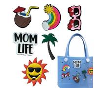Zankie bog-g bag Accessories cha-rms - 3/6/7/8 Rubber Beach Bag Accessories | Bag Charm Inserts | Beach Bag Accessories