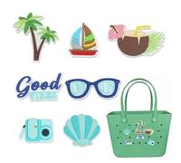 Zankie bog-g bag Accessories cha-rms - 3/6/7/8 Rubber Beach Bag Accessories | Bag Charm Inserts | Beach Bag Accessories
