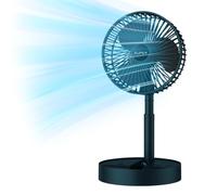Zankie cordless telescopic folding fan- 3 Speeds Height Adjustable USb Fan| Personal silent Fan portable usb desk fan Silent Table Top Personal Fan for Bedroom Home