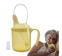 Zankie Drinking Cup/Beaker/Mug for Disabled Adults with Handles Anti Splash Spout and Straw Spillproof Convalescent Feeding Cup for Disabled Elderly Feeding Cup Adult Feeder,300 Ml
