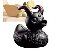 Zankie Duckieville Duck Statue - Resin Duck Statue Gothic Duck Statue Gothic Sculpture Punk Animal Figurine Unique Satan Duck Resin Statues For Home Decoration
