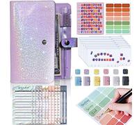 Zankie Money Saving Envelope- Money Binder Organizer Cash Binder | Portable Budget Binder with Button Closure, Waterproof PVC A6 Binder Savings Challenge
