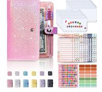 Zankie Money Saving Envelope- Money Binder Organizer Cash Binder | Portable Budget Binder with Button Closure, Waterproof PVC A6 Binder Savings Challenge
