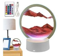 Zankie Moving Sand Art Picture with Light - Sand Painting Liquid Motion| 3D Deep Sea Sandscape | Flowing Sand Painting Light Liquid Motion Decor for Desktop Home