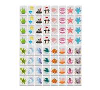 Zankie Seaside E scape Game Blocks Mahjong Sets- Mahjong Game Set Flag | 65 Tiles National Flag Design Mahjong For Mahjong Players, Collectors
