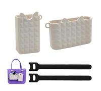 Zankie Silicone Phone Holder For bog-g bag- 2 Sets Soft Silicone Insert Wallet Charm For Bogg Bags Accessories Silicone Pouch Wallet For Keys, Sunglasses, Headphones, Cosmetics White