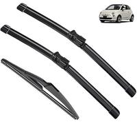 ZanLIn Wiper Blade Set for FIAT 500 312 2007-2017 24in+14in+11in, Cleaning Screen Windshield Windscreen Wipers Window Rain Brushes Replacement Blades