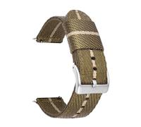 ZANLKS Stainless Steel Buckle Woven Nylon Watch Strap - Quick-Release for 18mm, 20mm, 22mm, 24mm Lugs