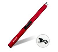 Zanmuk Candle Lighter Electric Lighters - USB Rechargeable Plasma Arc Lighters for Candle (Red)
