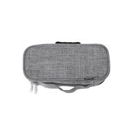 Zannaki Cute Pencil Case with Lock for Boys and Girls, Soft Large Capacity Pencil Case with Handle, Cool School Supplies Pencil Box Pen Stationery Storage Bag Organizer for Kids Teens Adults, Grey