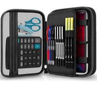 Zannaki Large Pencil Case, Clear Pencil Bag with Big Compartments, Transparent Pen Bag Wide Opening, Pencil Pouch Organizer with Sturdy Zipper, Aesthetic School Supplies for Teen Girls Boys