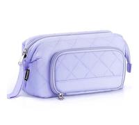 Zannaki Soft Quilted Large Pencil Pouch Organizer with Wide Opening for Boys Girls Teens - Extra Big Capacity Pen Pencil Bag with Zipper, Portable Pencil Case Box for School, College, Cosmetic Gift