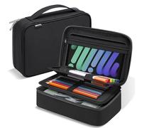 Zannaki Upgraded Large Capacity Pencil Case Pouch Marker Pen Stationery Bag Art Storage Box for Bullet Journal Student Teen Girl Boy Women Adult Middle High School Supplies College Essentials, Black