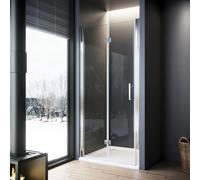 ZANOFIRA 1000mm Frameless Bi-Fold Shower Door Folding Shower Screen 6mm Toughened Clear Safety Glass Space Saving Magnetic Seal Reversible for Wet Rooms En-Suites